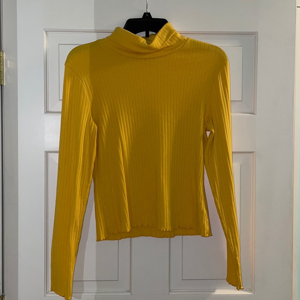 wild fable Ribbed Yellow Turtleneck